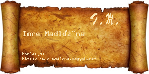 Imre Madléna névjegykártya